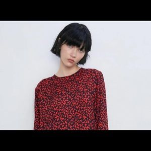 Zara red and black dress